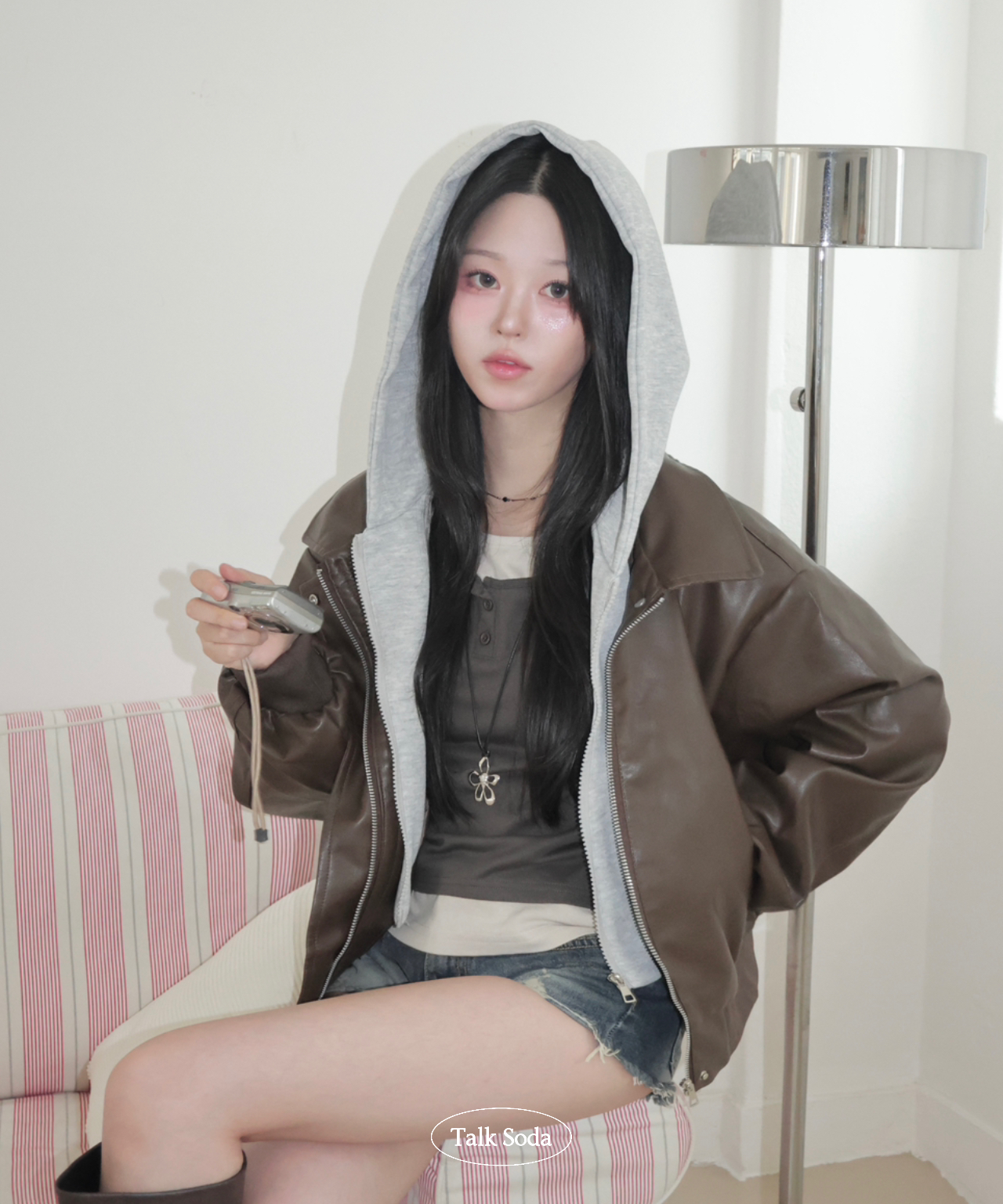 フード付きレザージャケット | ファッション通販サイト NUGU