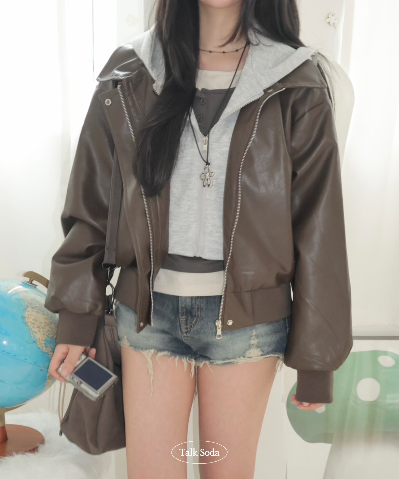 フード付きレザージャケット | ファッション通販サイト NUGU