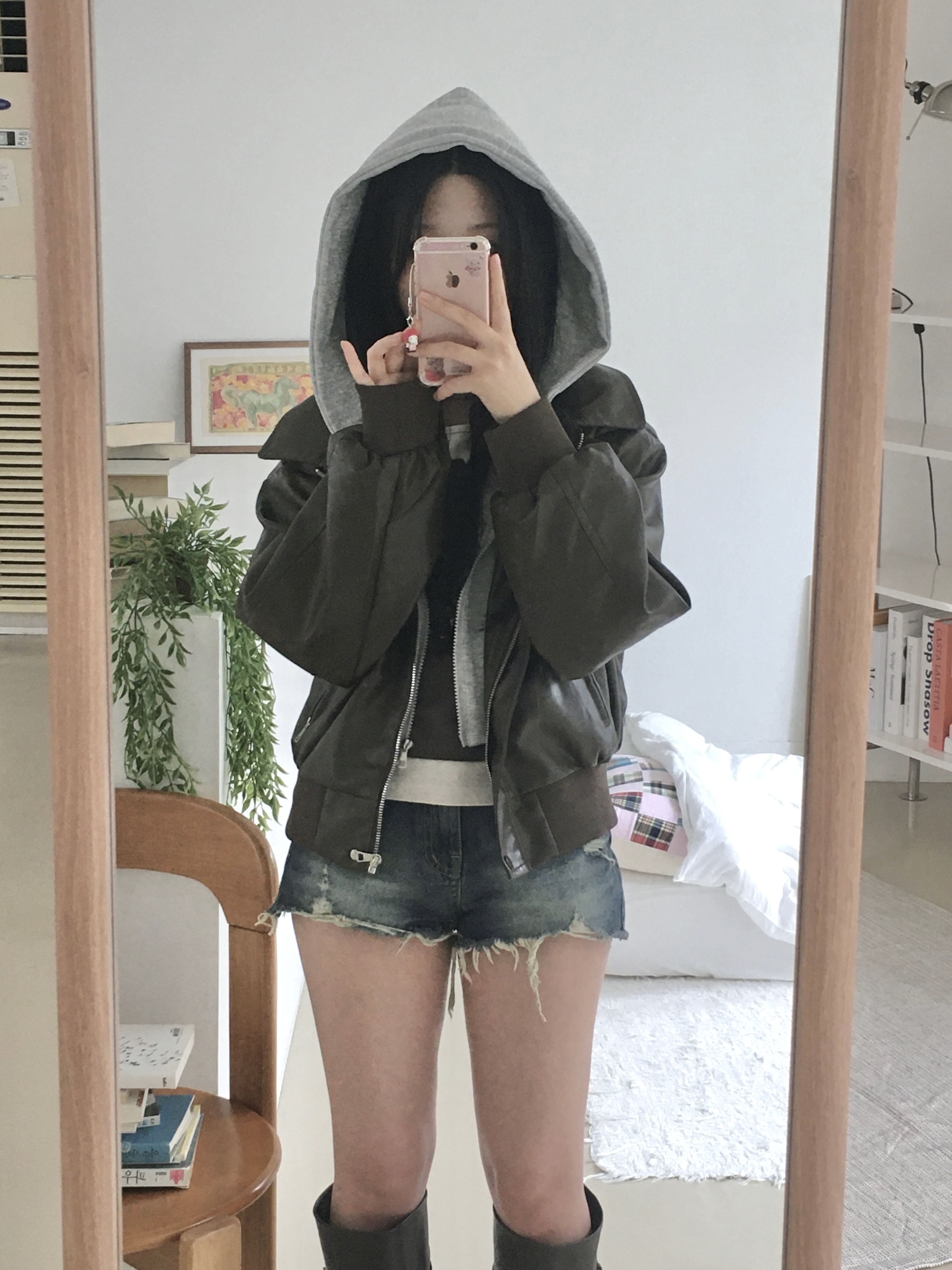 フード付きレザージャケット | ファッション通販サイト NUGU