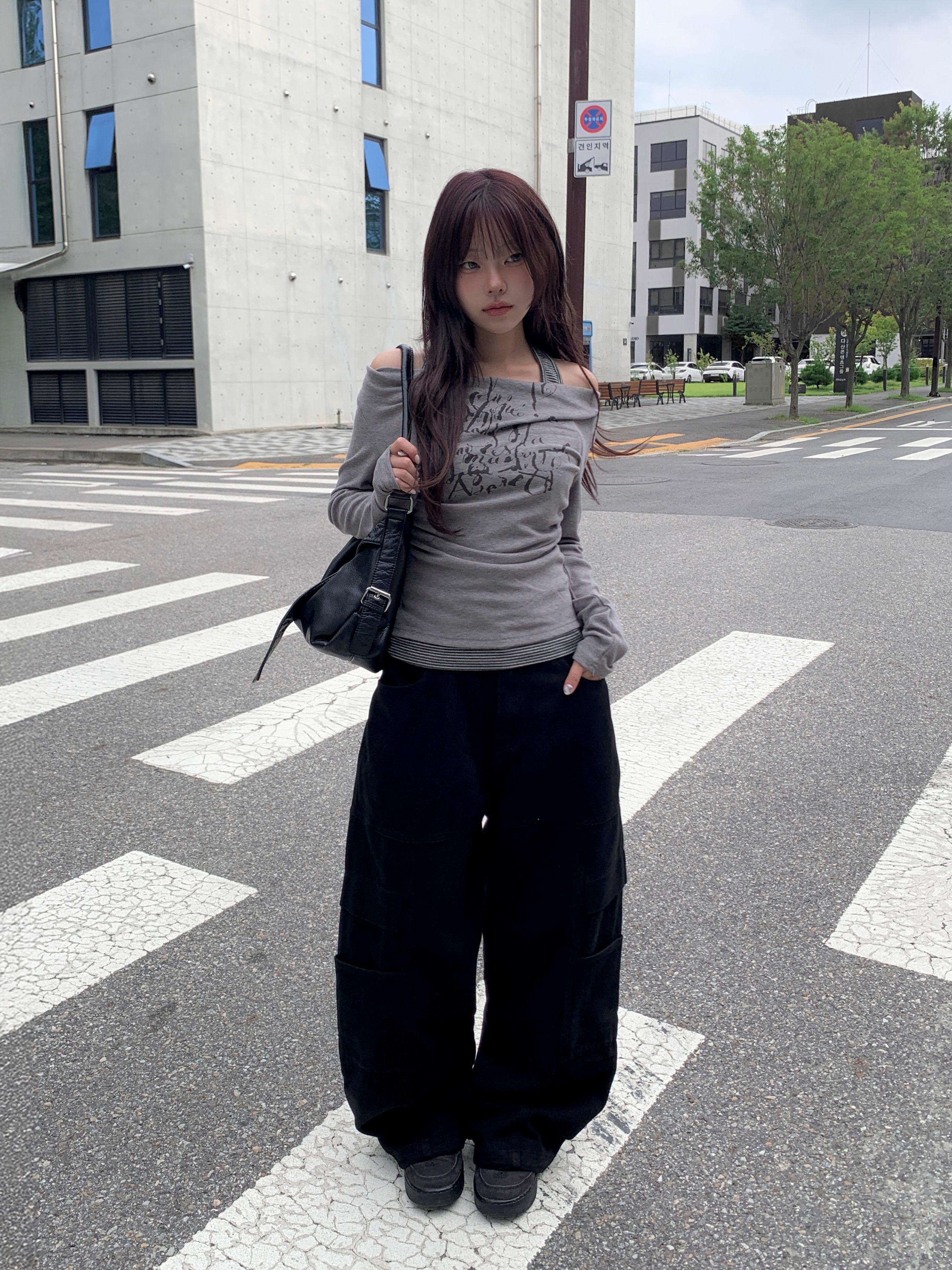 裾ドロスト切替ワイドコットンカーゴパンツ | ファッション通販サイト NUGU