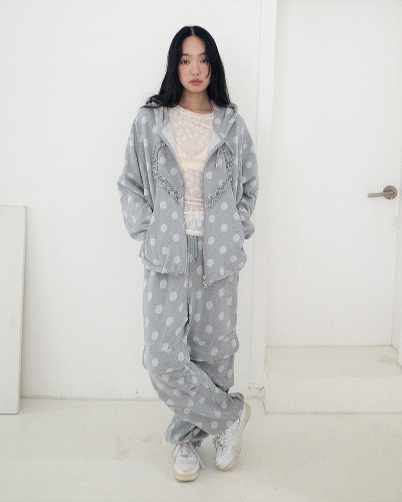 Pocket Sweat Pants, Dot Grey