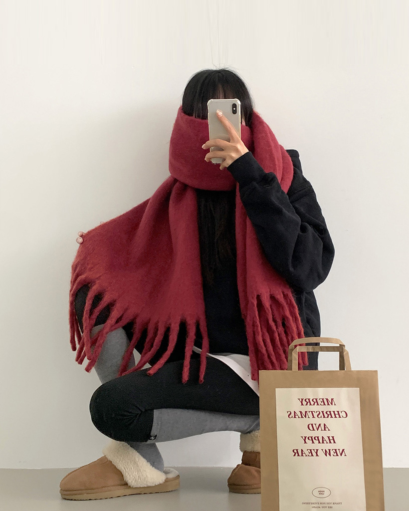 防寒対策/12color] ビックサイズマフラー_秋服 | ファッション