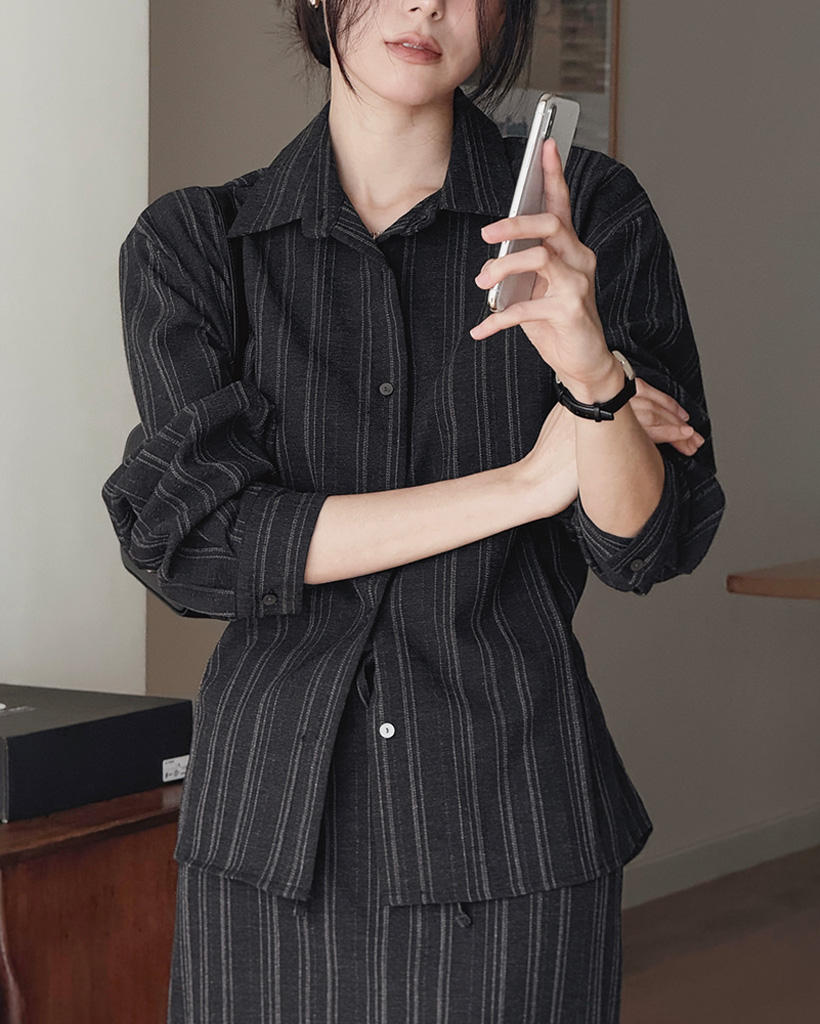 set)ストライプシャツ&スカートセット | ファッション通販サイト NUGU