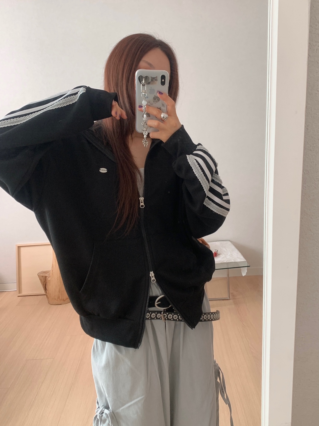 ルーズフィット2WAYパーカー