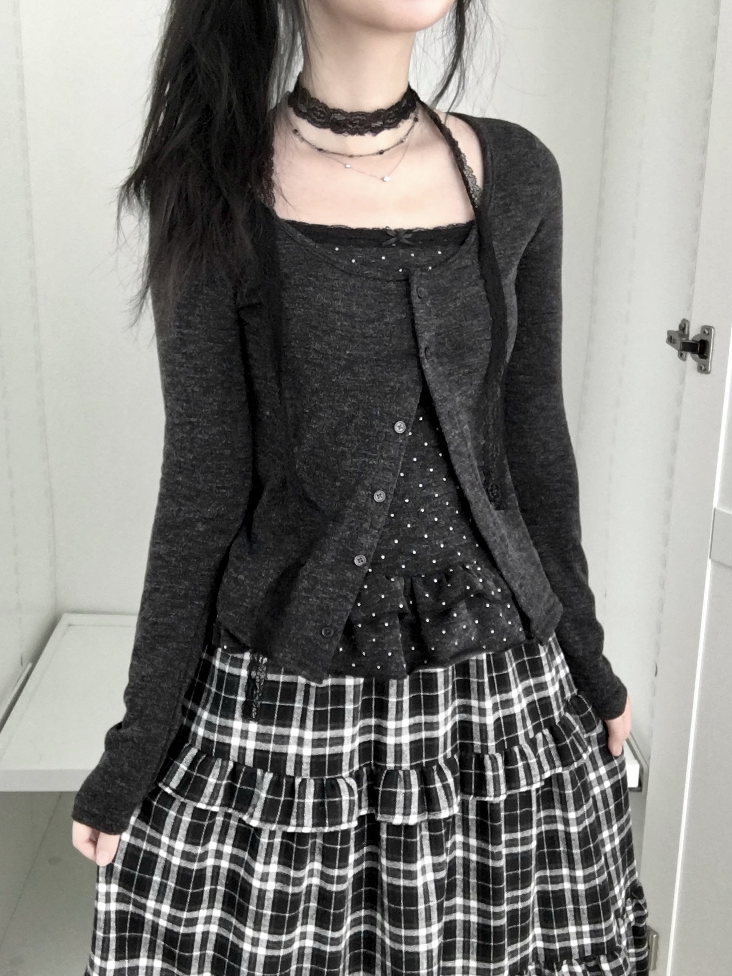 新品タグ付き　DOLCE&GABBAzNA,　ノースリーブニット　カーディガン ノルディック柄ニットカーディガン レディース カーディガン