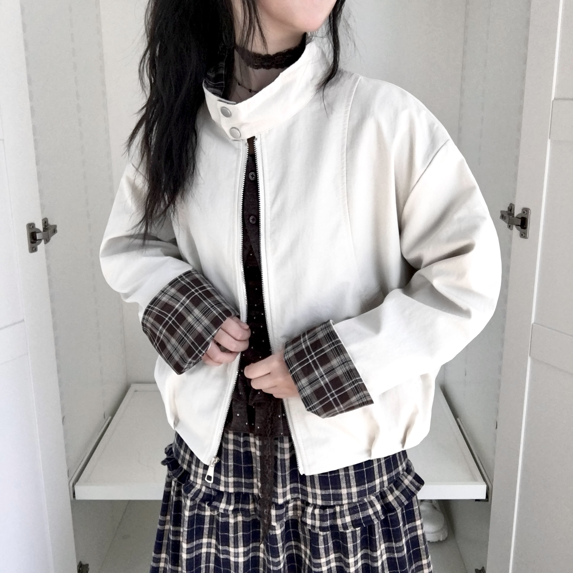 チェックボンバージャケット | ファッション通販サイト NUGU