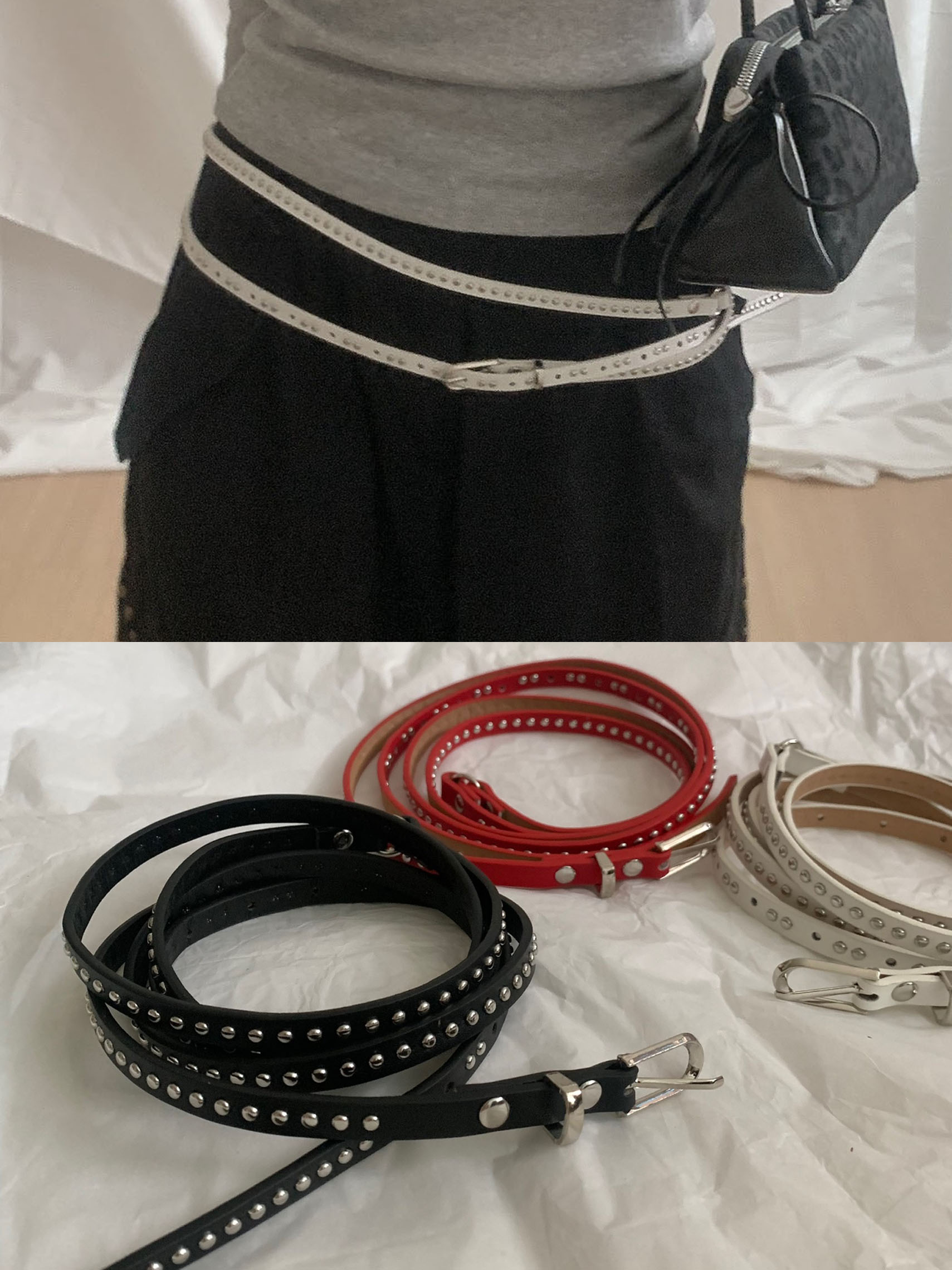 スタッズレザーベルト