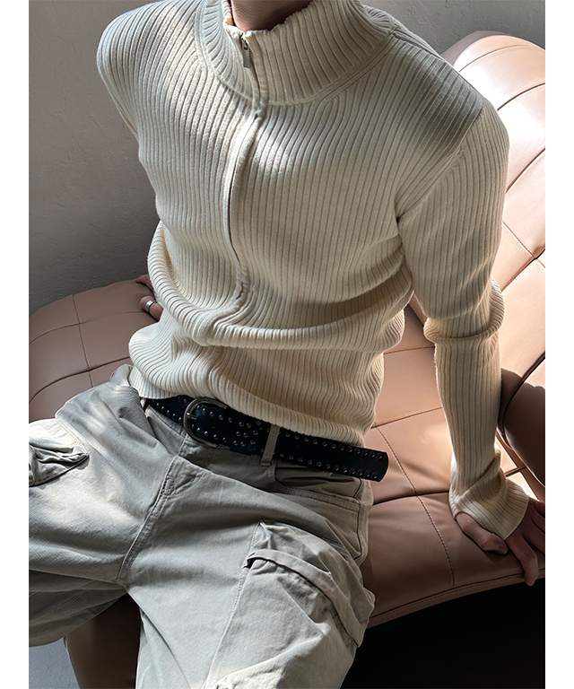 [Unisex] Vintage stud leather belt(2color)