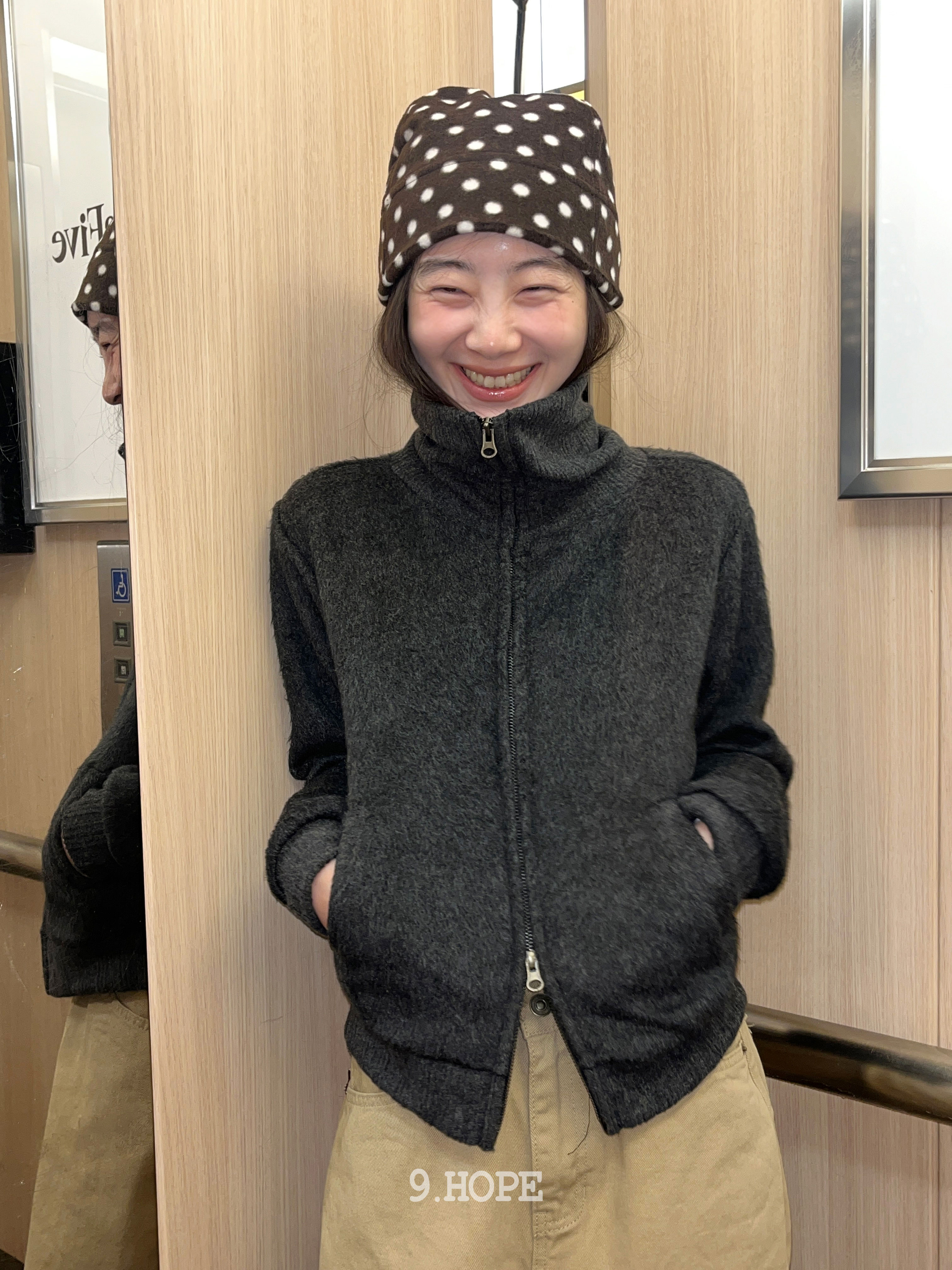 [9.hope] ふんわりタートルジャンパー