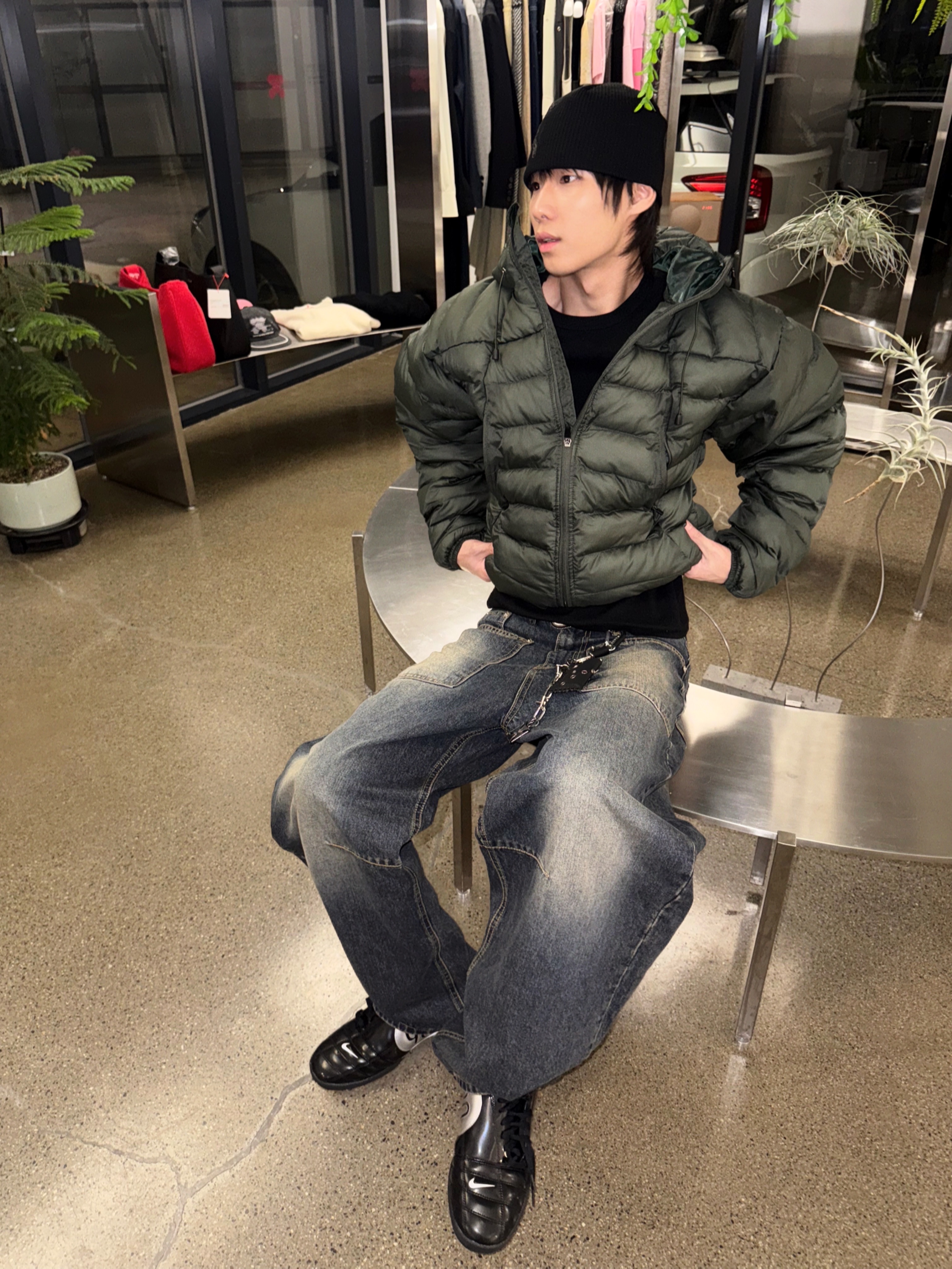 軽量フード付きキルティングパディング | ファッション通販サイト NUGU