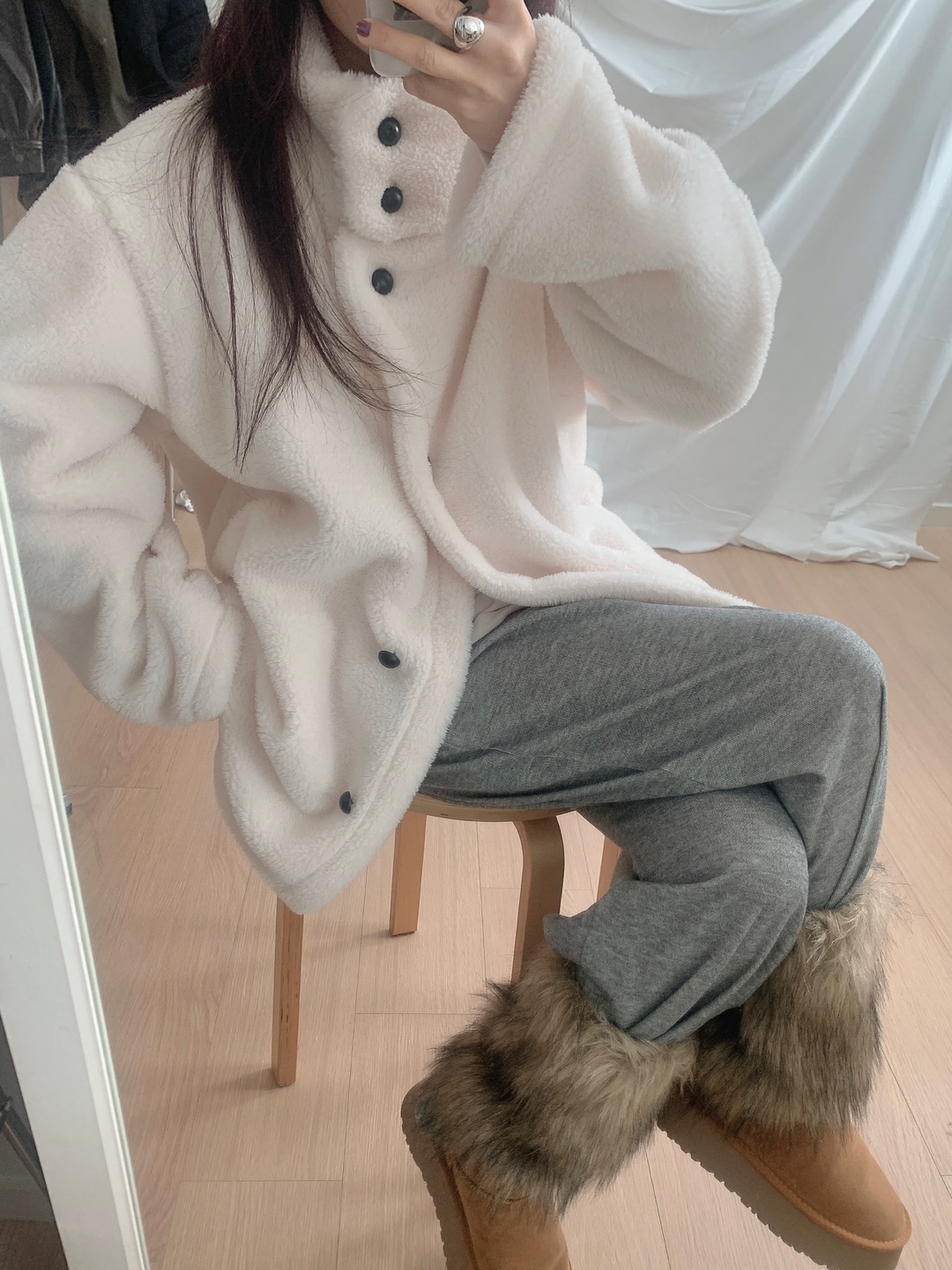 ハイネックフリースコート