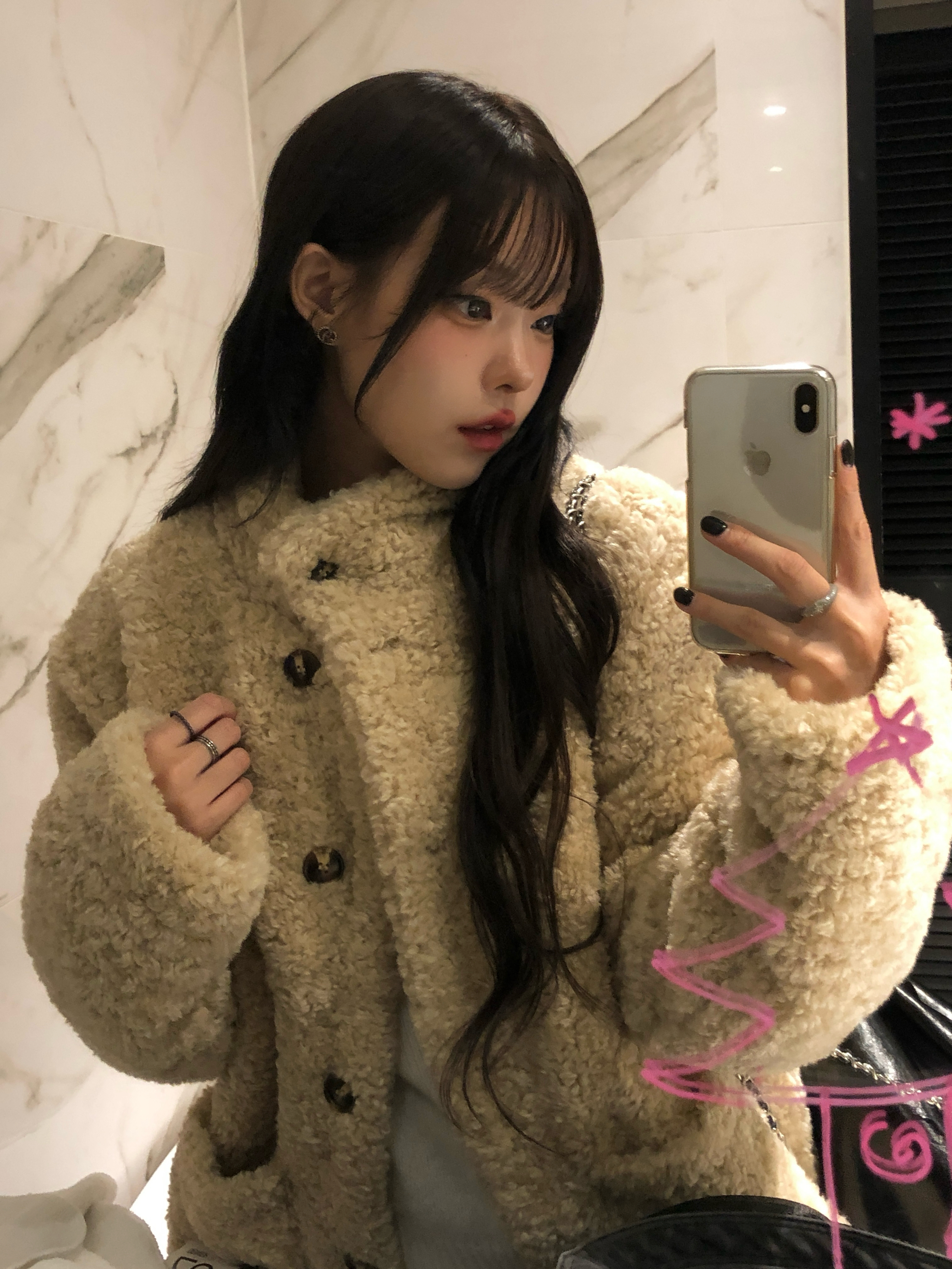 ボアキルティングスタンドカラーハーフコート