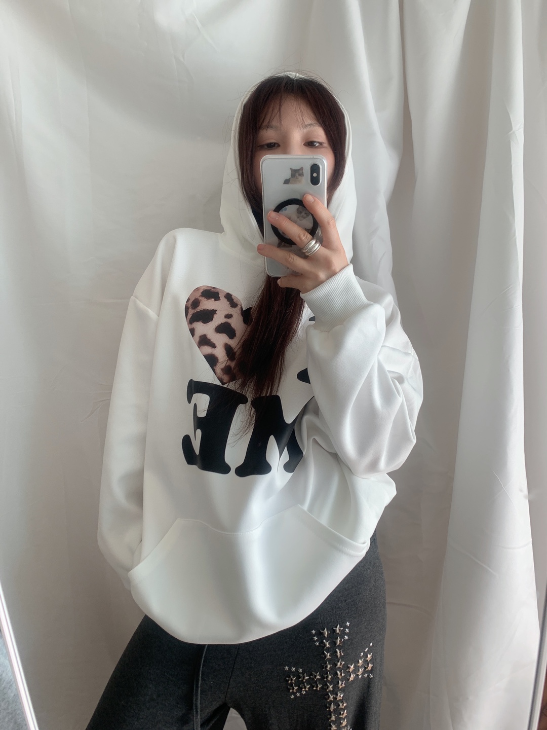 レオパード柄ハートパーカー | ファッション通販サイト NUGU