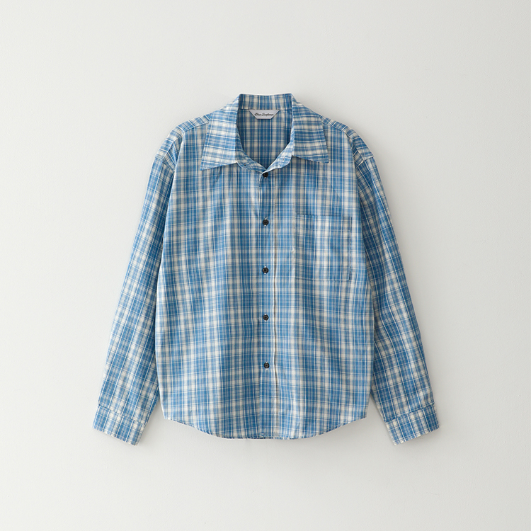 Bluesf formal checkered shirt - Light blue