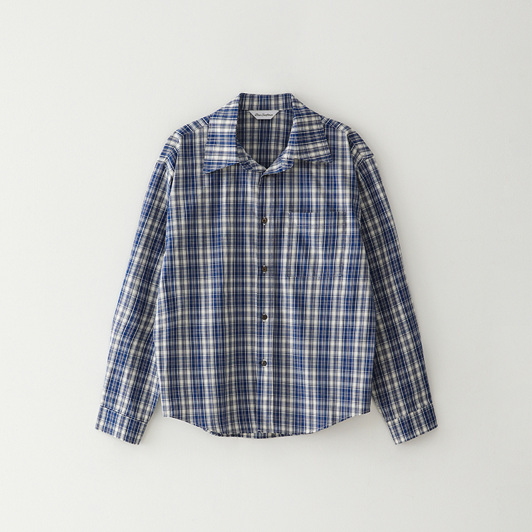 Bluesf formal checkered shirt - Mid blue