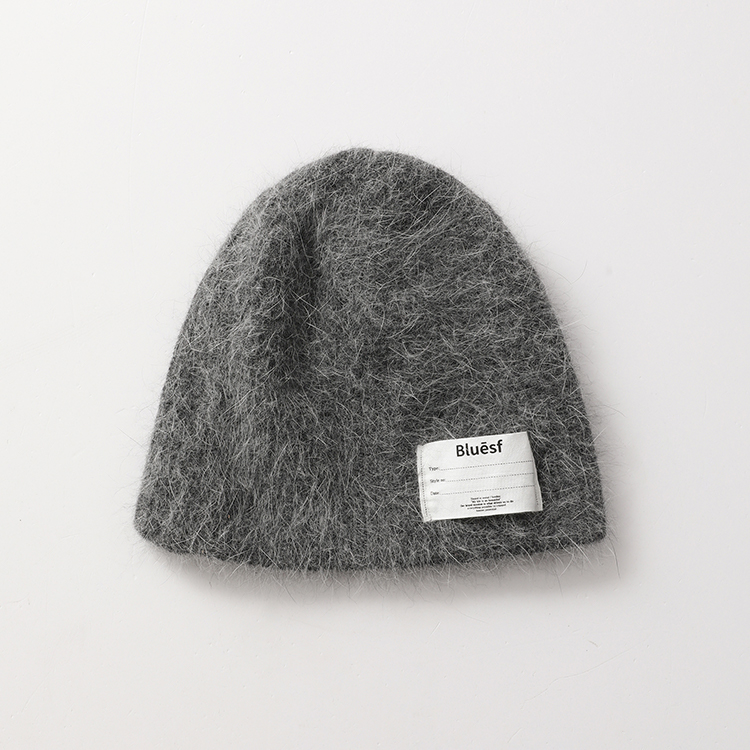 Bluesf angora knit beanie