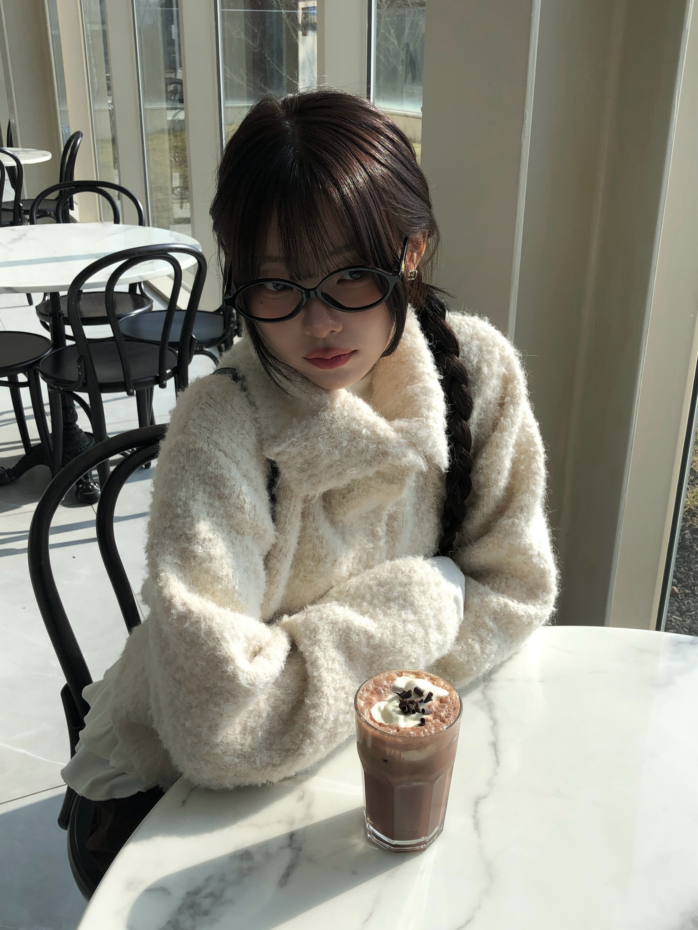 2WAYネックボタンニットカーディガン