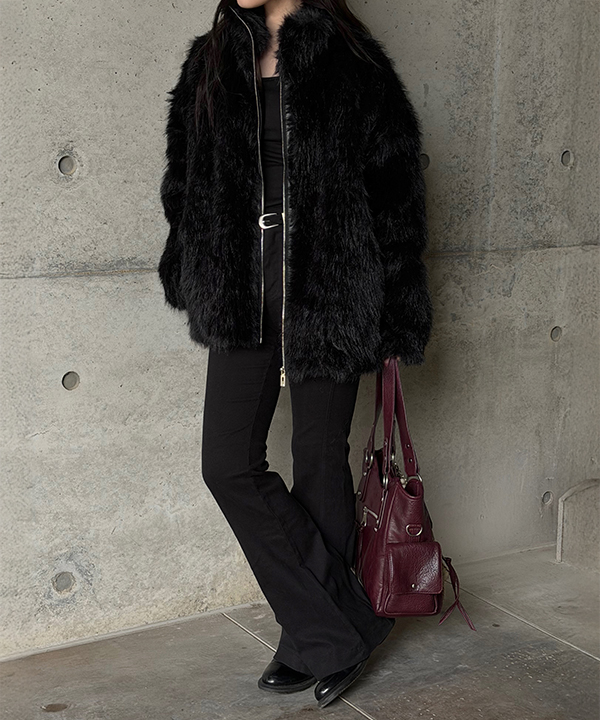 オーバーサイズ ファー ジャケット (2色) | ファッション通販サイト NUGU