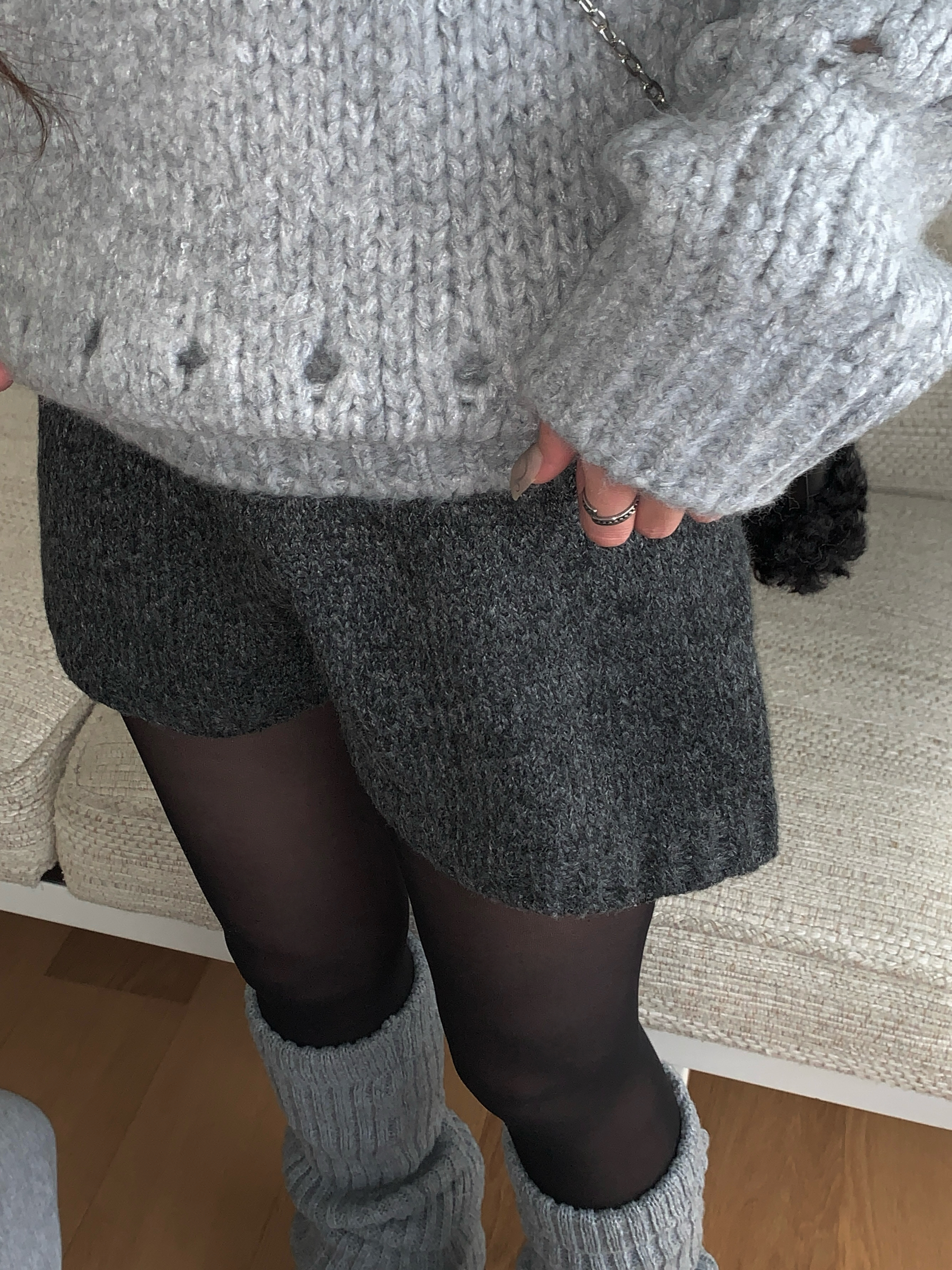 ウエストゴムニットショートパンツ