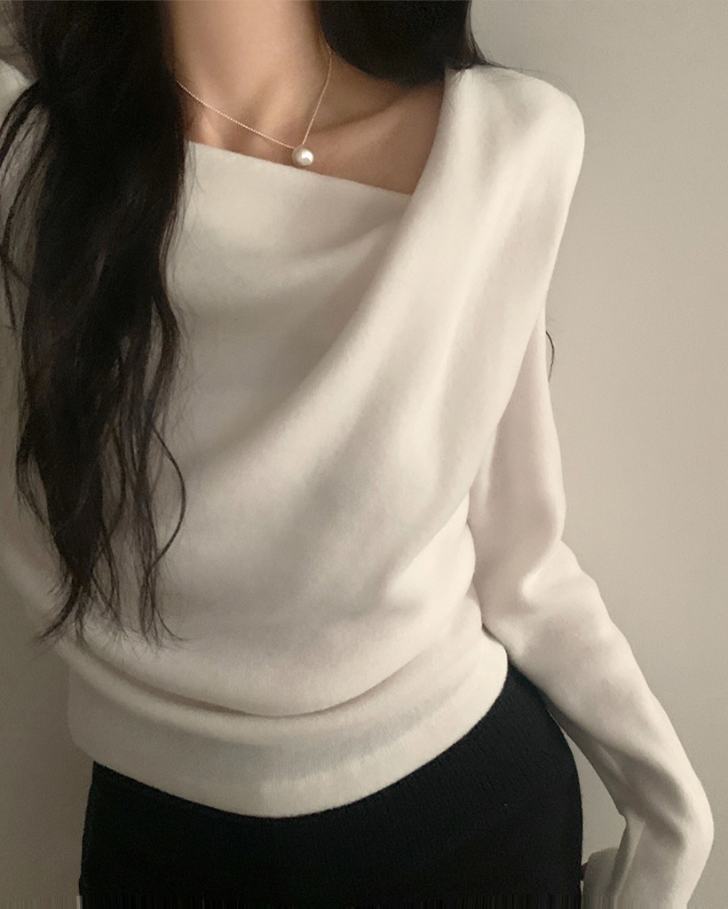 (5 color) 表起毛 シャーリング ドレープ Tシャツ