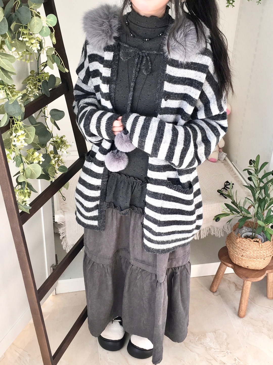 【美品】ヨーク　ボーダーカーディガン　オーバーサイズ 美品】ヨーク ボーダーカーディガン オーバーサイズ 【公式通販】