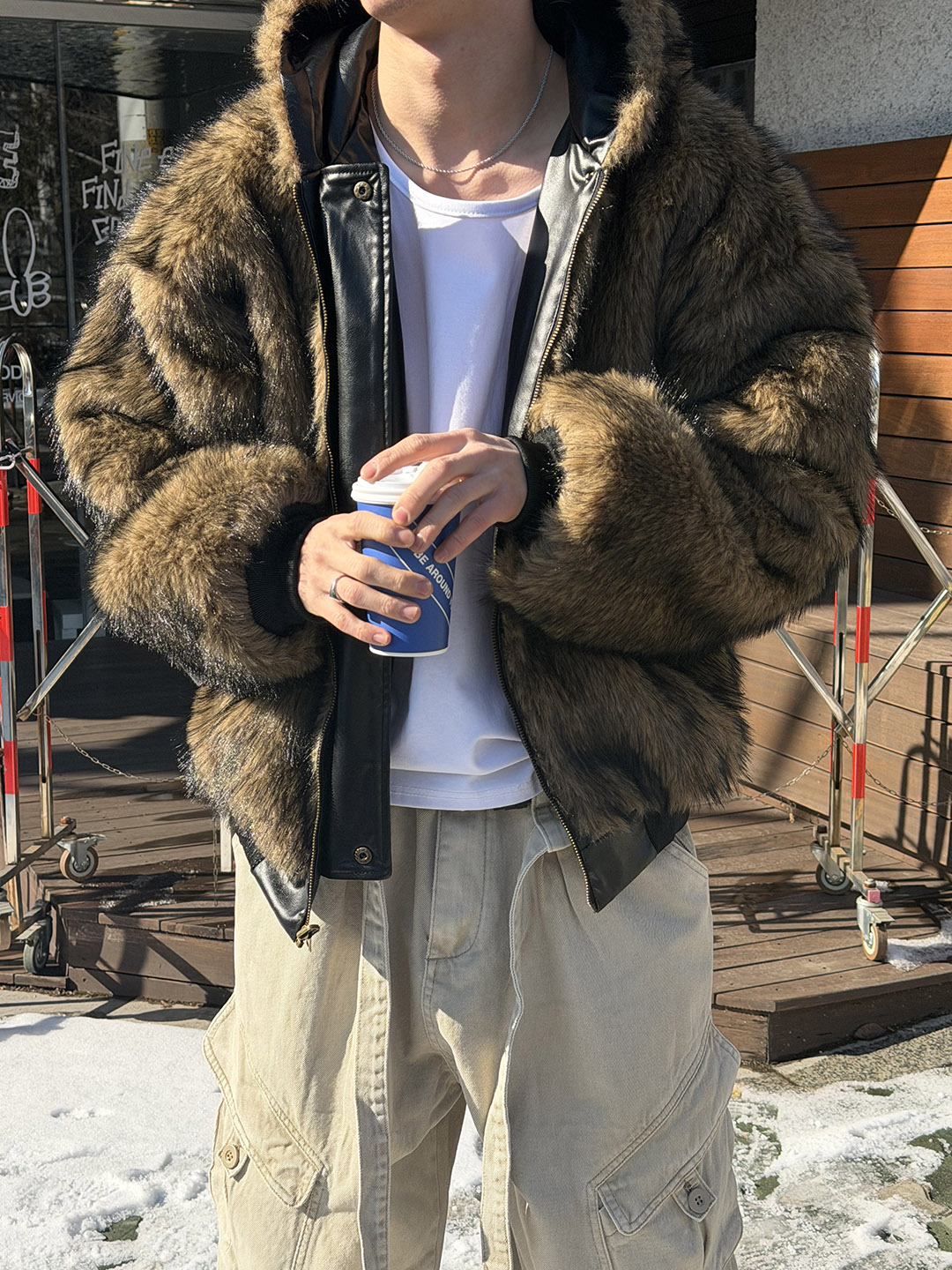 Reversible leather fur jacket | ファッション通販サイト NUGU