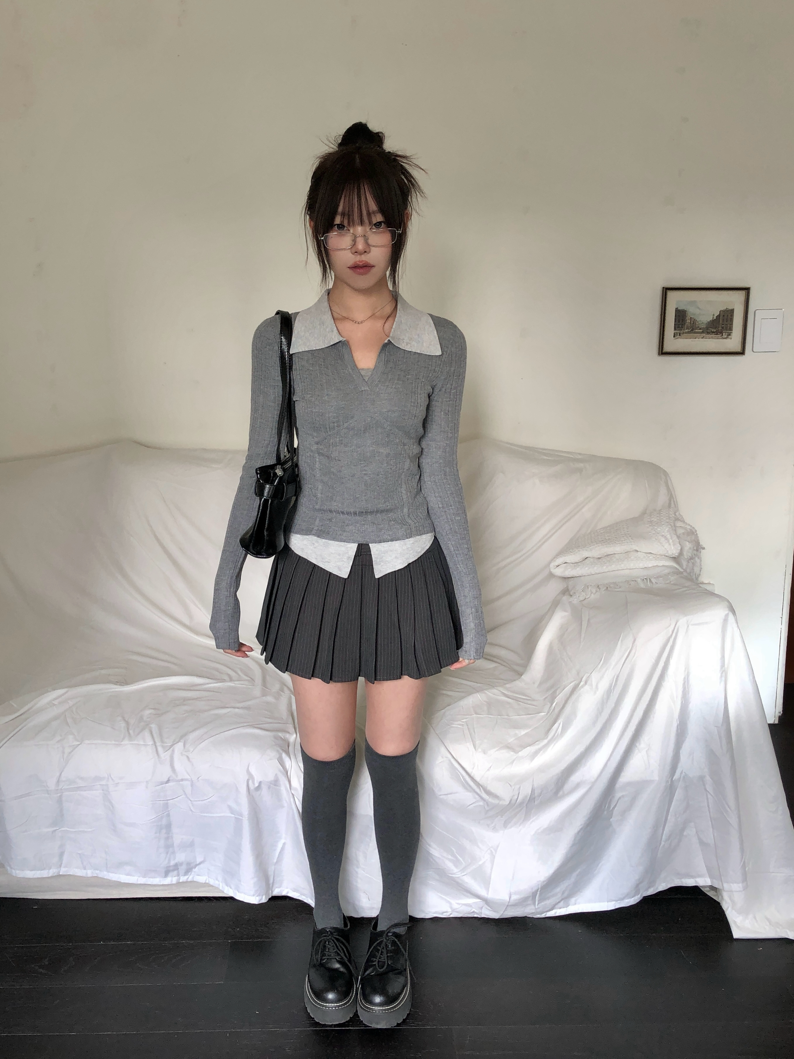 ベルト ストライプ プリーツ ミニスカート | ファッション通販サイト NUGU