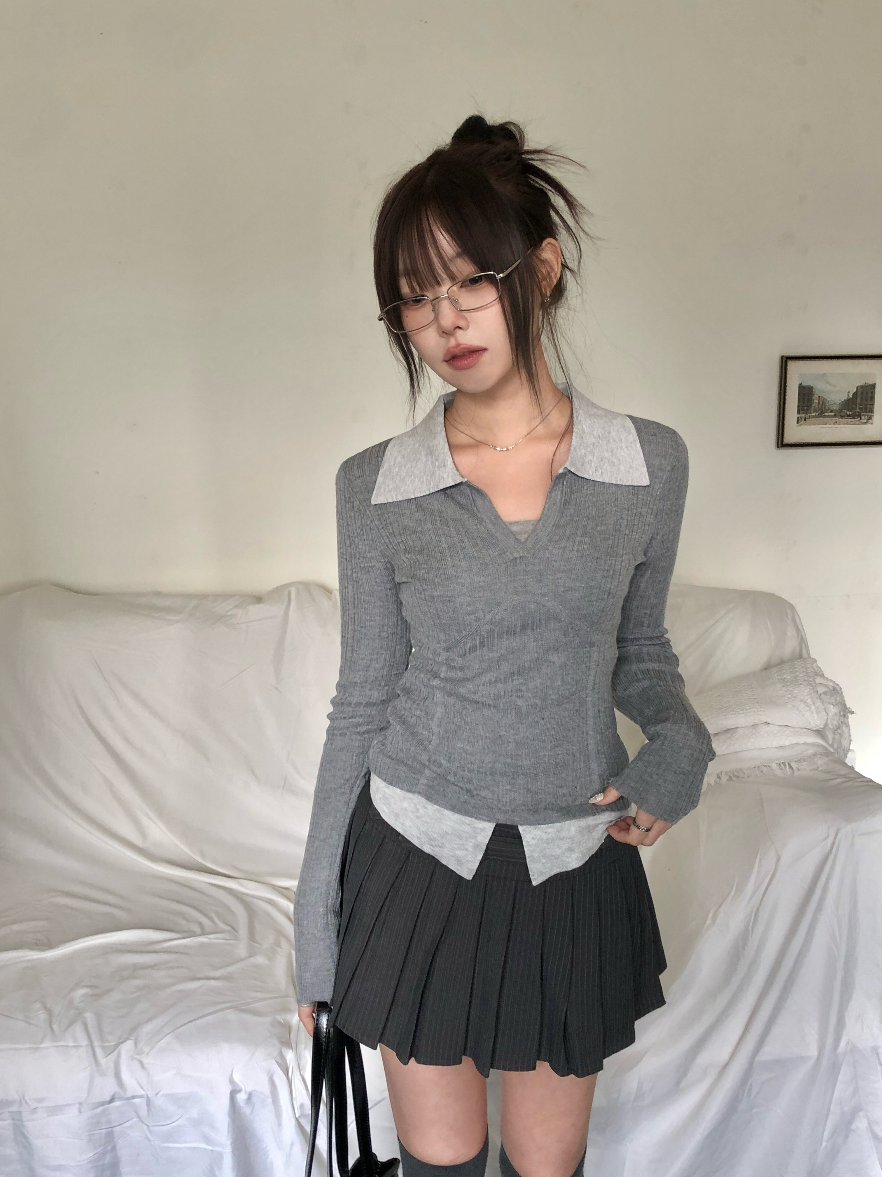 ベルト ストライプ プリーツ ミニスカート | ファッション通販サイト NUGU