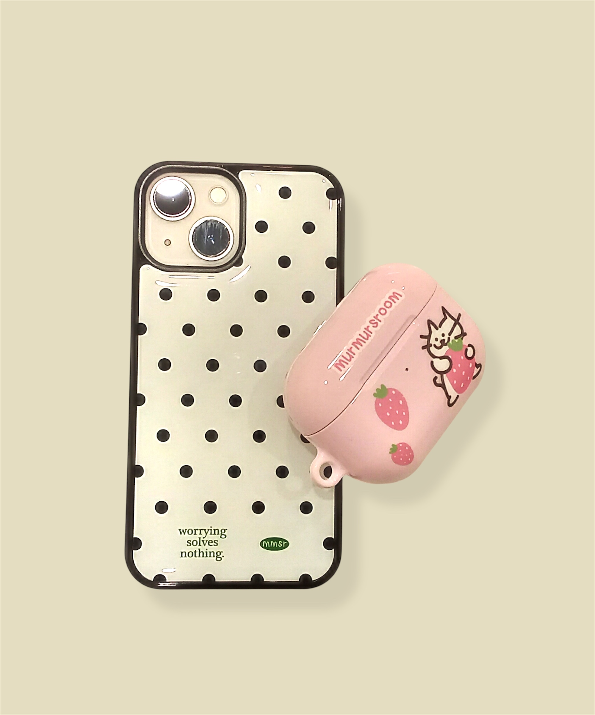 holiday epoxy bumper case (green point dot)