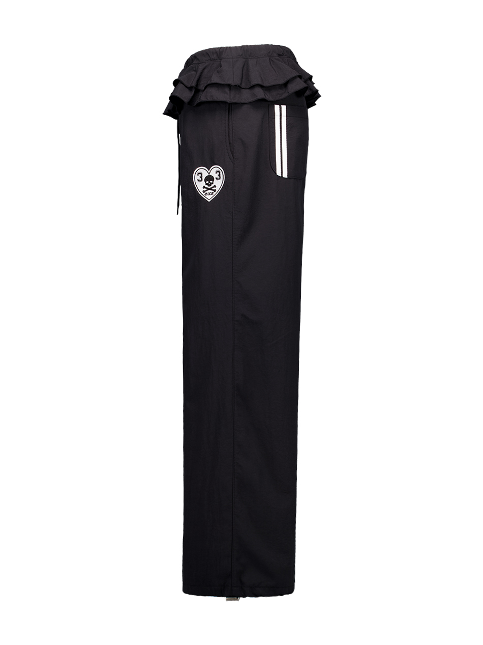 FRILL SPORTY PANTS / BLACK | ファッション通販サイト NUGU