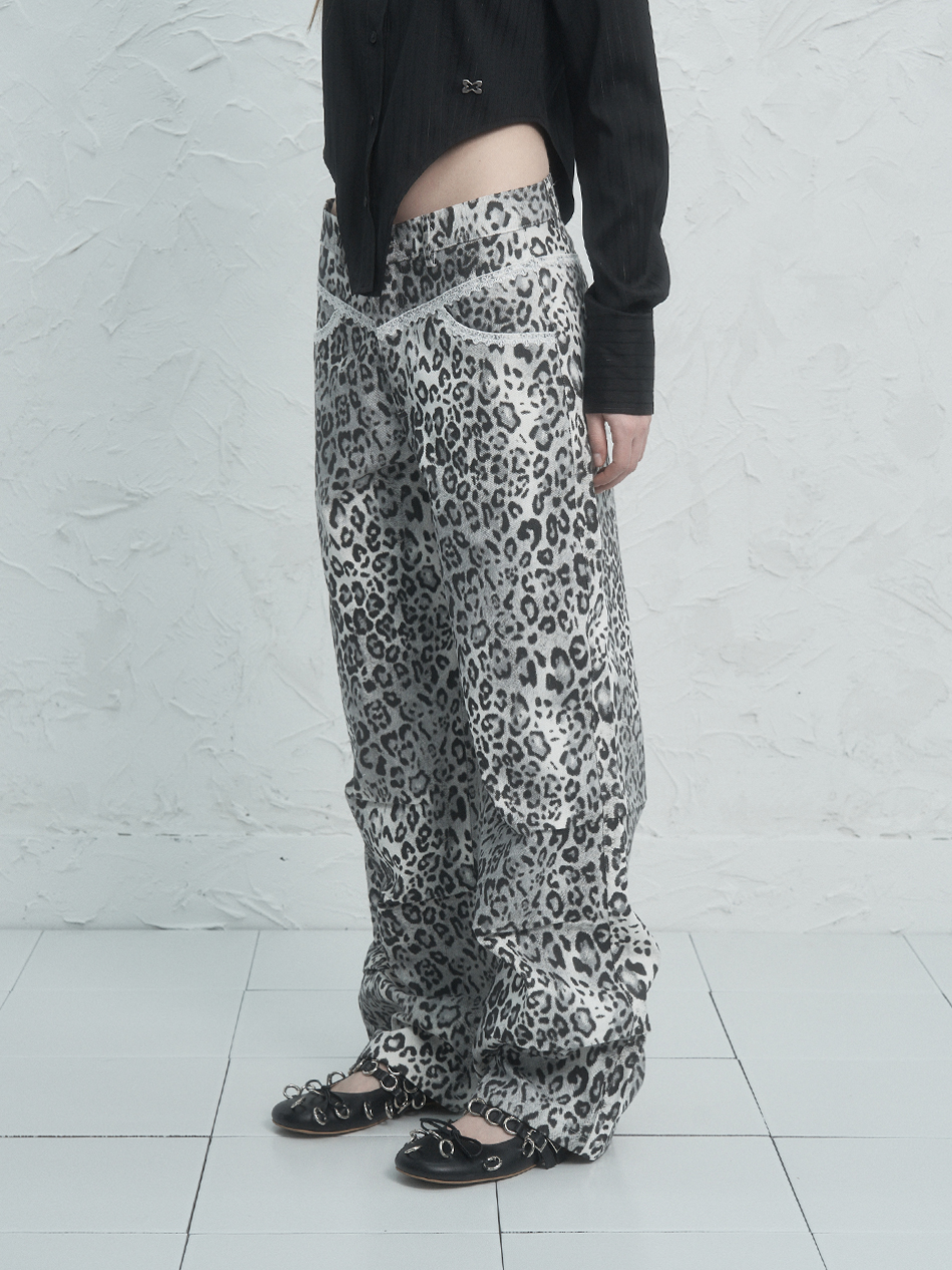LEOPARD LACE PANTS / WHITE | ファッション通販サイト NUGU