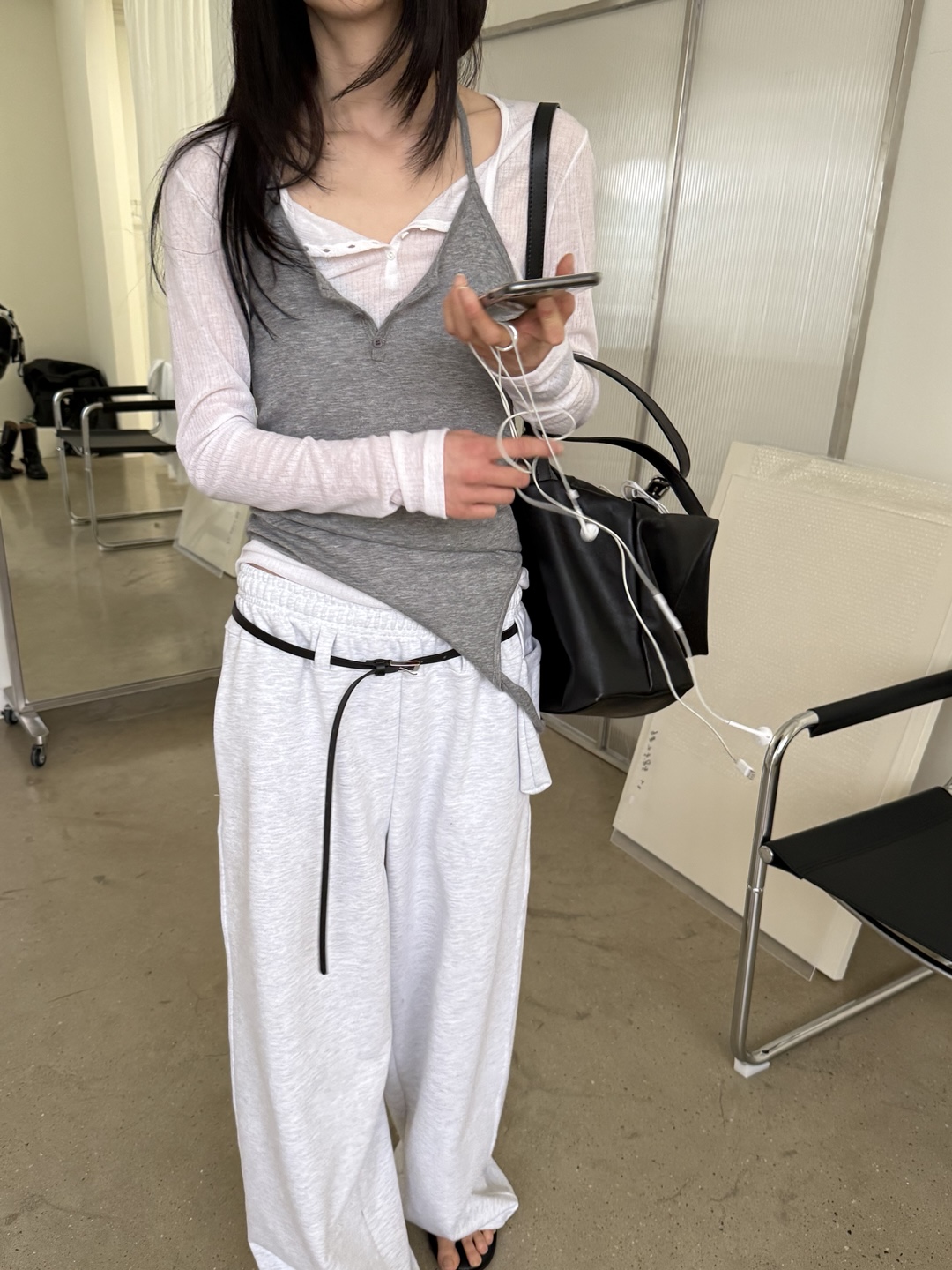 ベルトスウェットパンツ