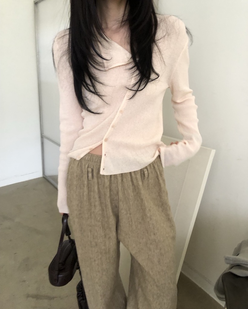 レイヤードカーディガン