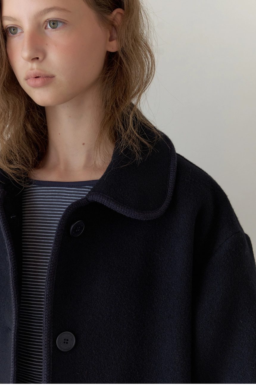 Knit Trim Coat (Navy)5.jpg