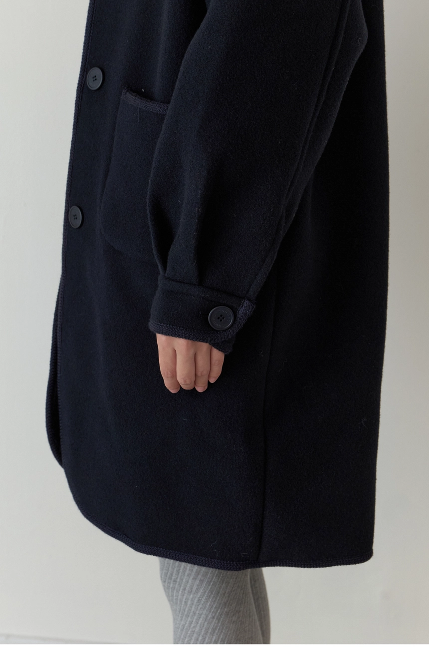 Knit Trim Coat (Navy)6.jpg