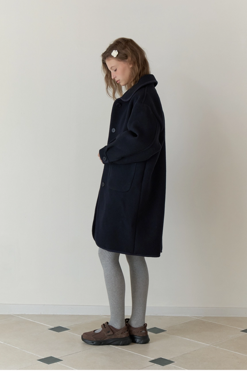 Knit Trim Coat (Navy)8.jpg