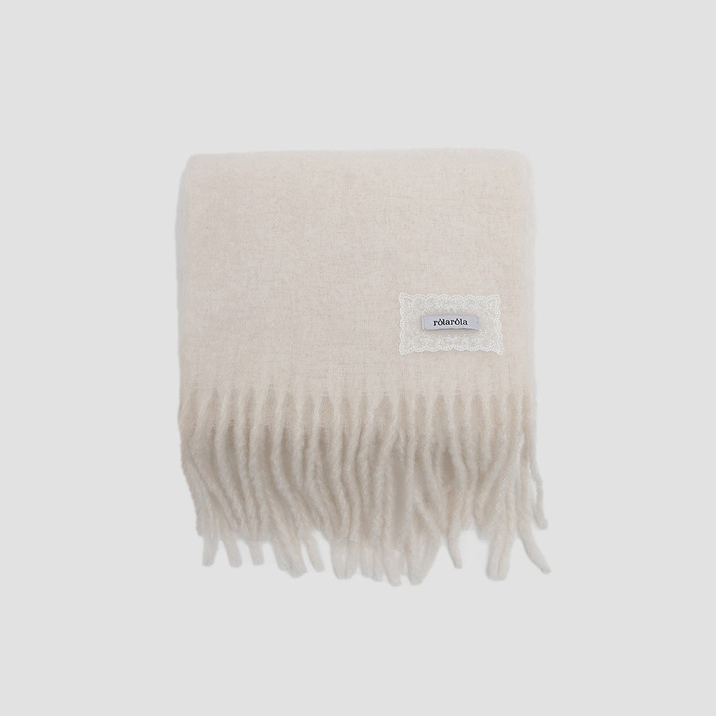 LACE LABEL HAIRY MUFFLER LIGHT BLUE | ファッション通販サイト