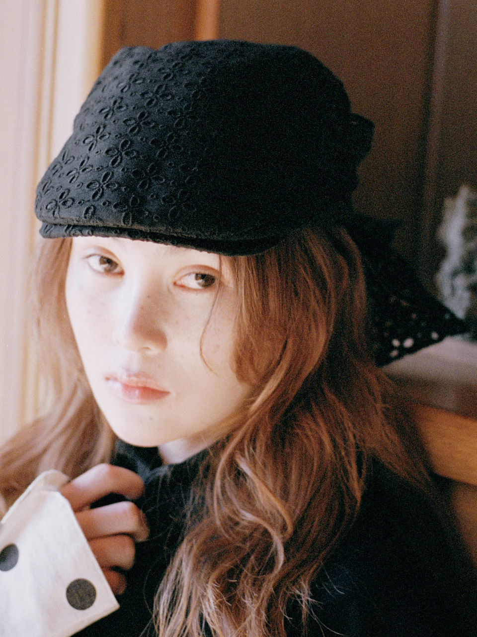 Scarf Veil Wool Cap / Black | ファッション通販サイト NUGU