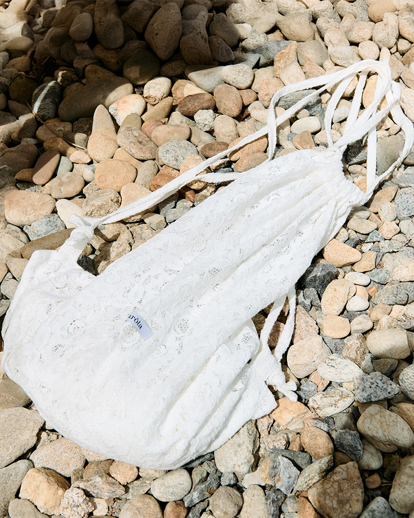 LACE STRING BACKPACK IVORY