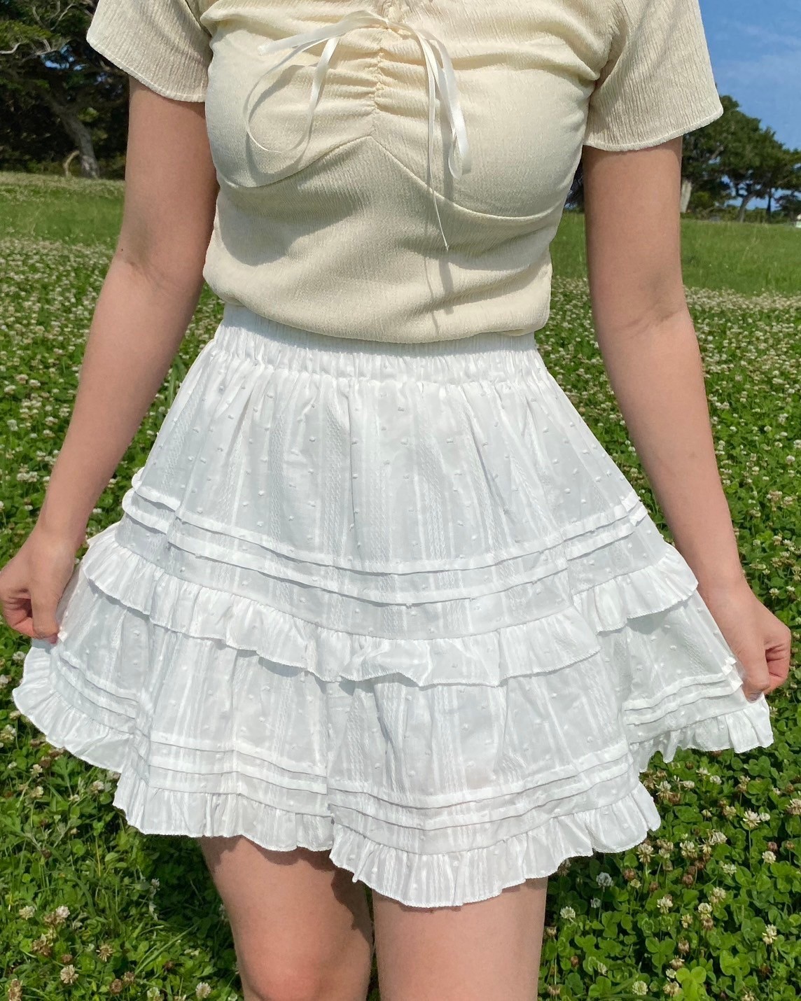 ギャザーフリル チュール ミニスカート | ファッション通販