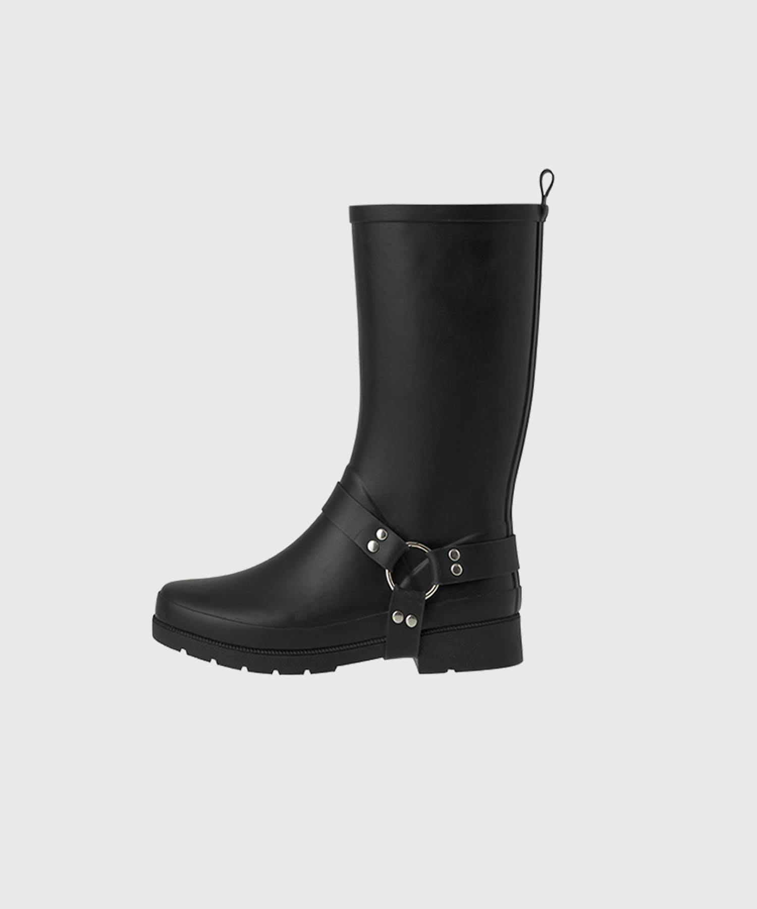 レインシューズ [LOOKAST] KELLY BUCKLED RAIN BOOTS_BLACK KELLY BUCKLED RAIN BOOTS_BLACK | ファッション通販サイト NUGU