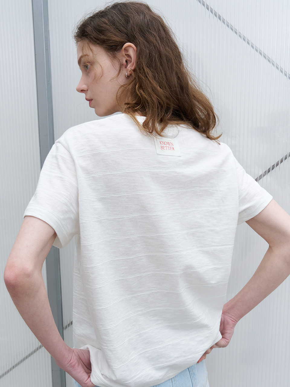Label border T-shirt [KNSS07TS07]_Ivory