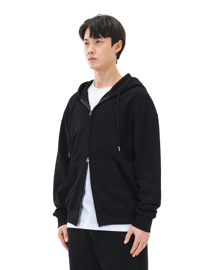 LECUSTOM OVERFIT 2WAY HOOD ZIP-UP (BLACK) | ファッション通販サイト