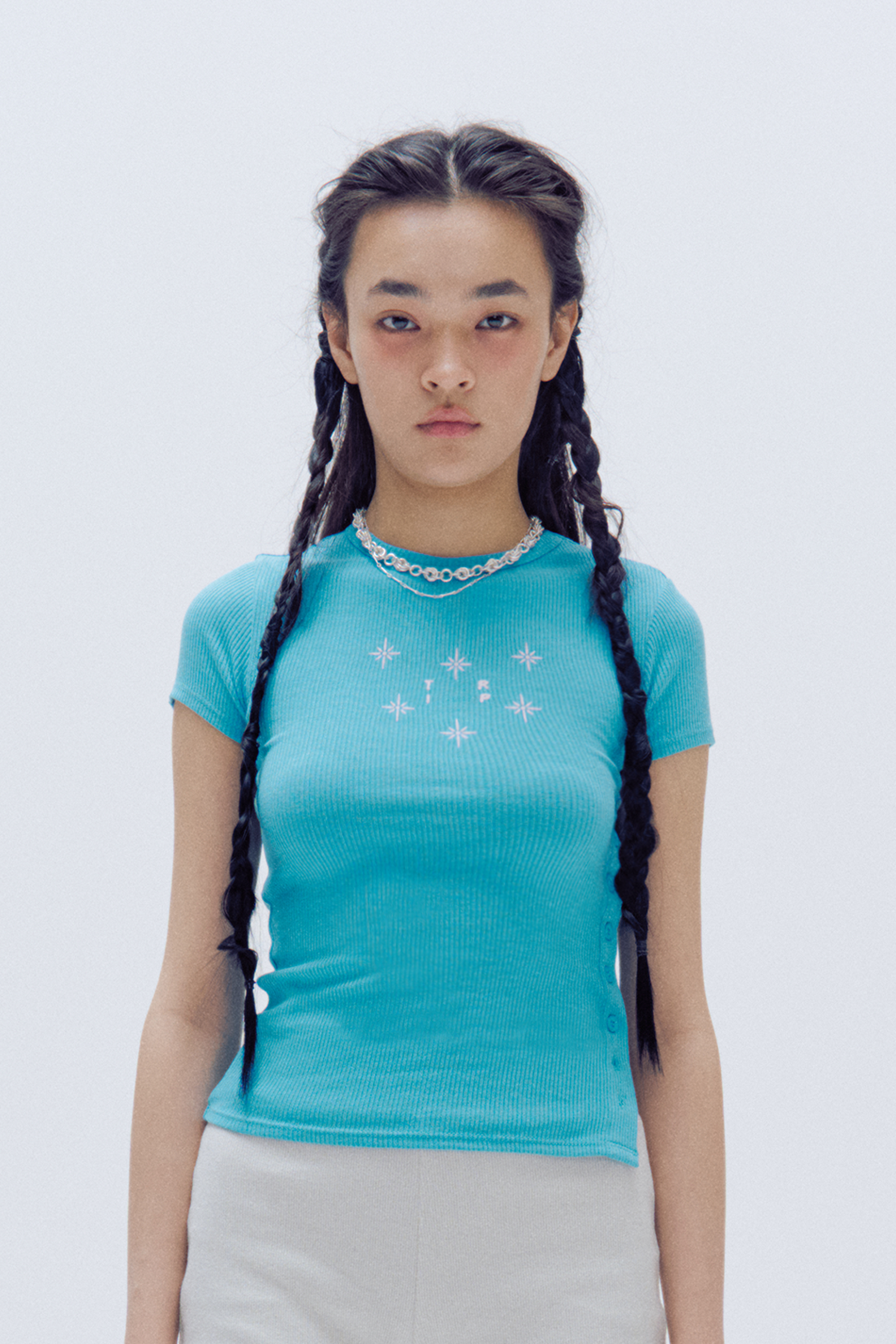 ロゴサイドボタン半袖Ｔシャツ