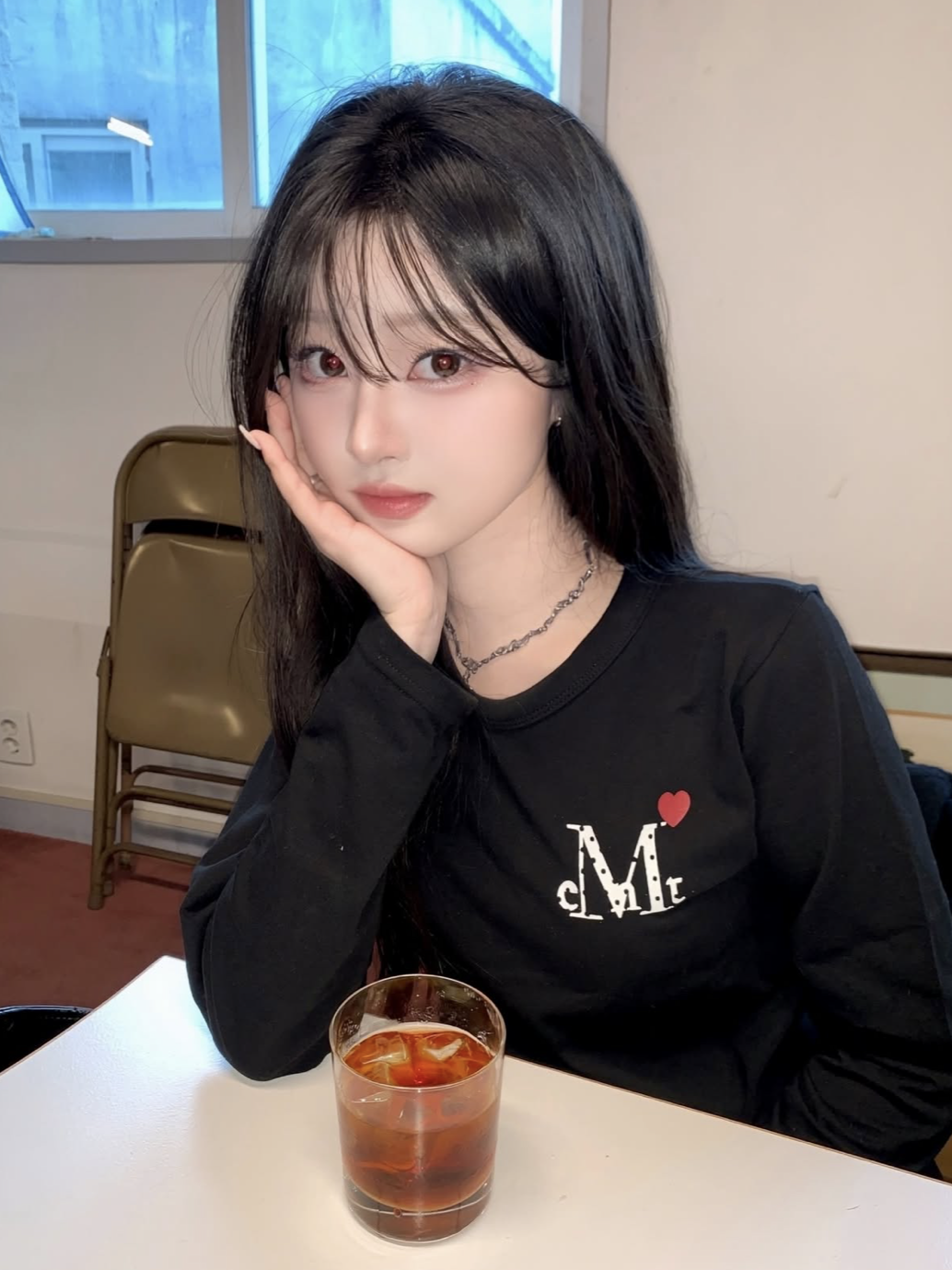 LOVRITS MINI HEART LOGO LONG SLEEVE T (2Color)