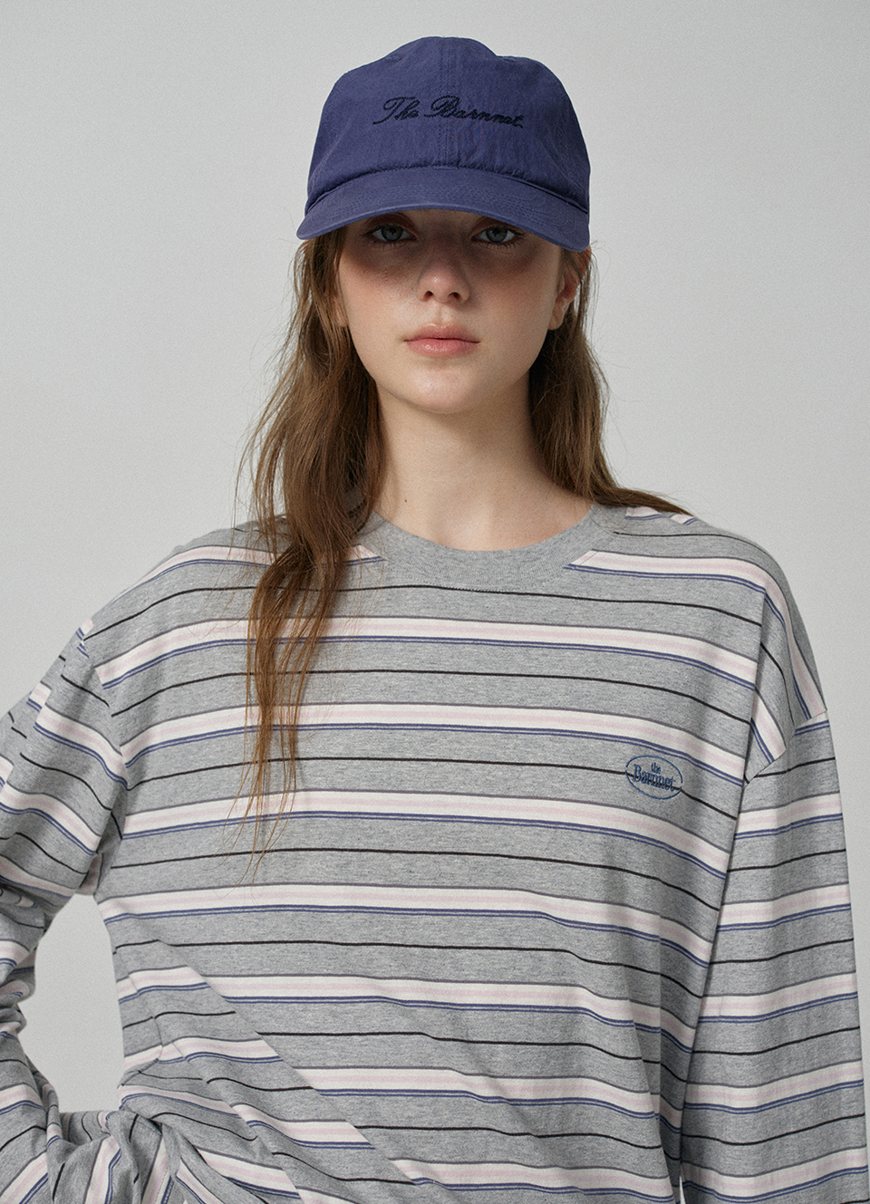 Lang Stripe Overfit T-shirt_Light Grey