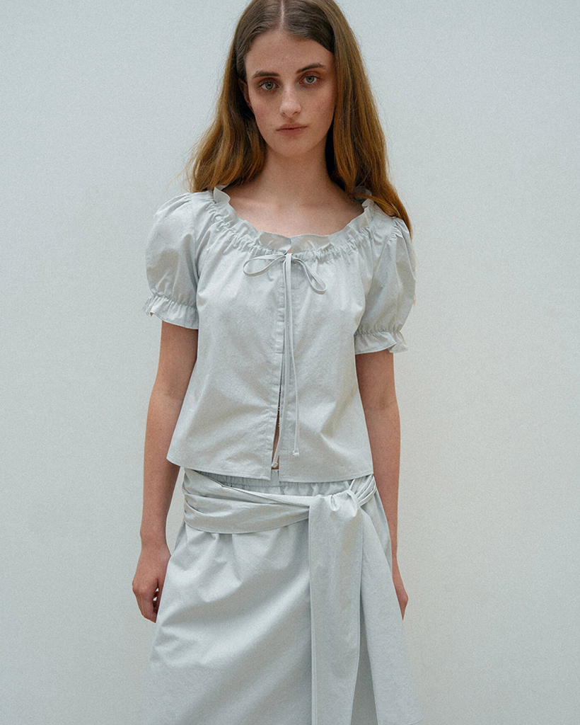 Lillie Blouse Mint Gray