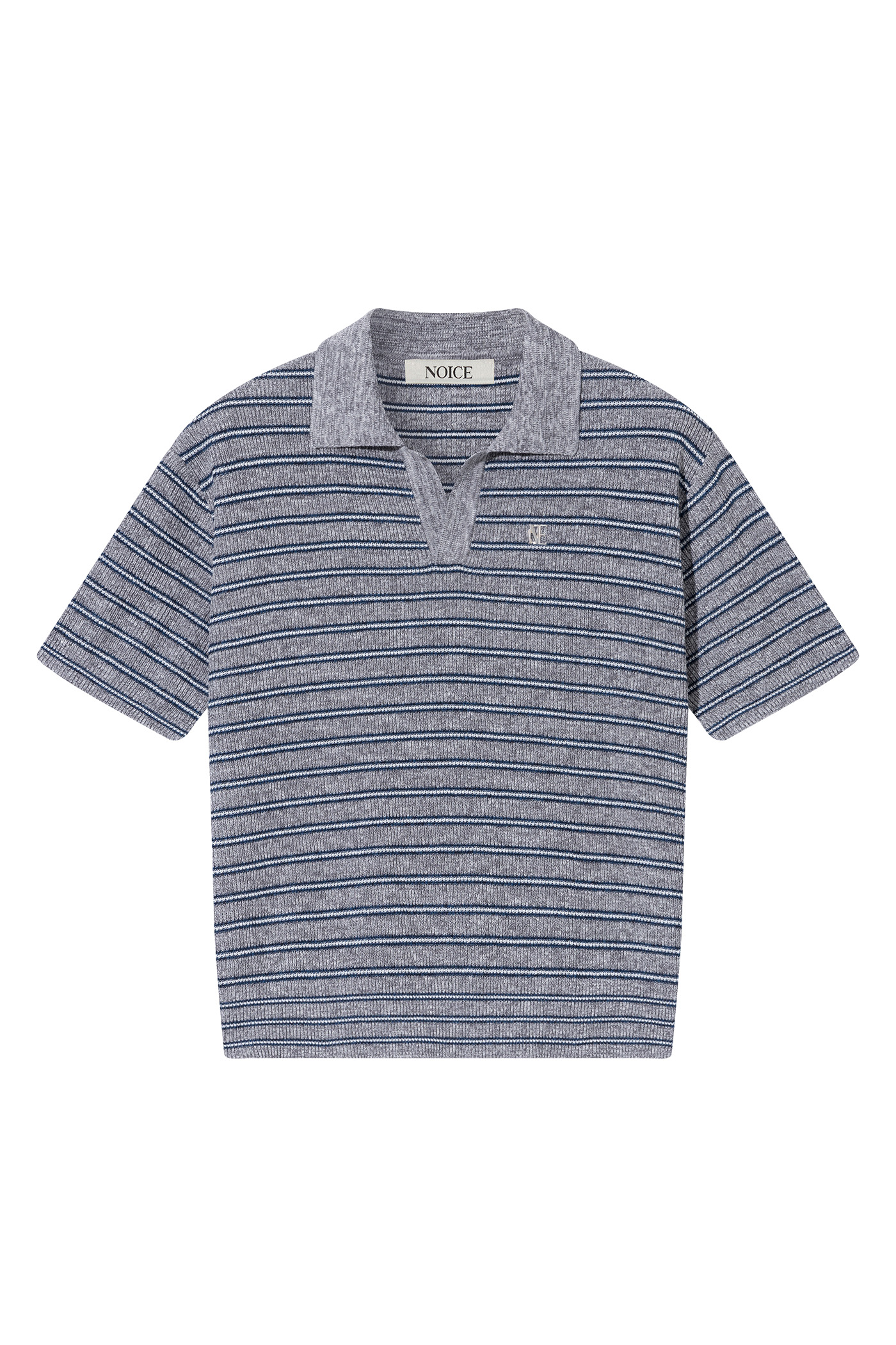 M LOGO STRIPED KNIT POLO SHIRT | ファッション通販サイト NUGU