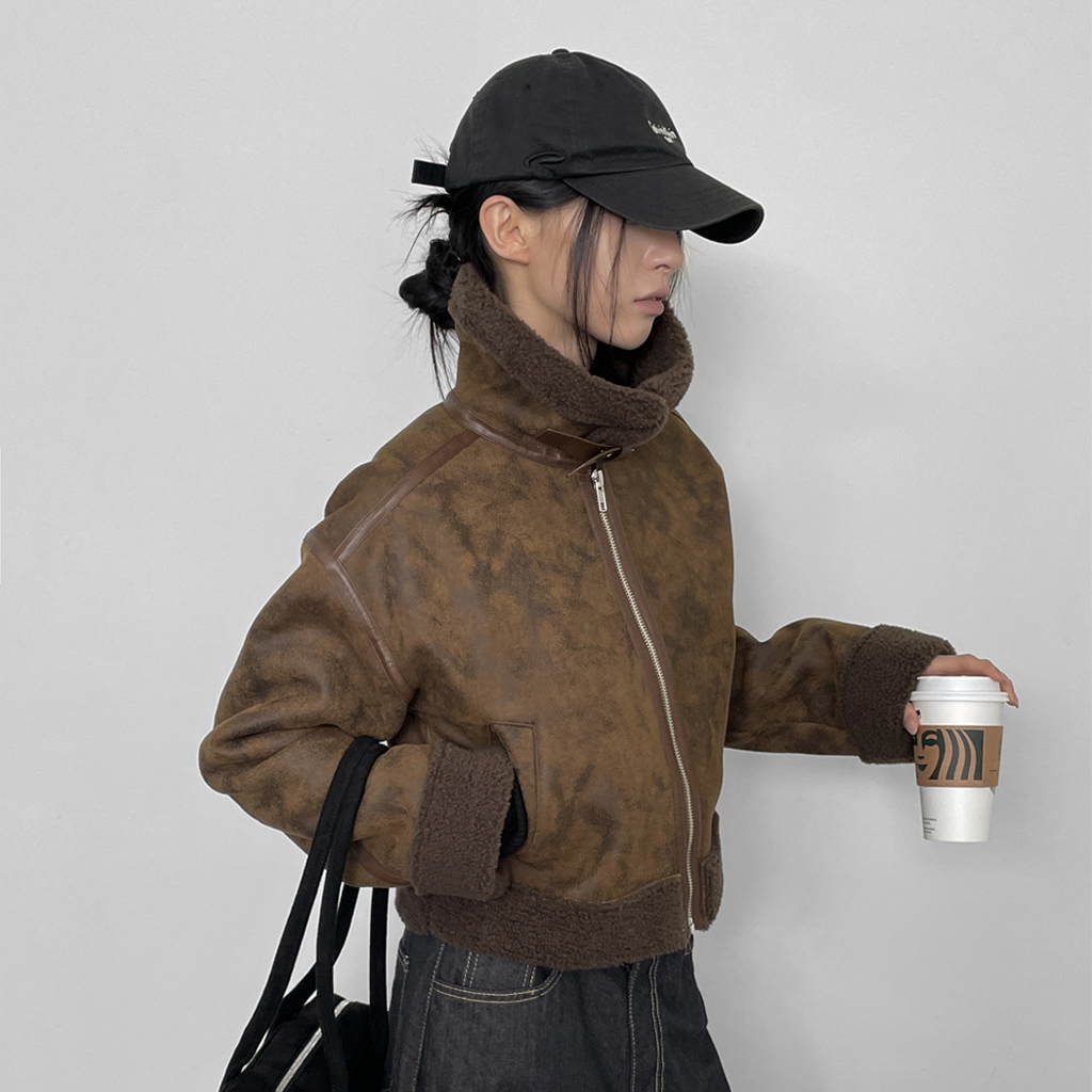m.y.o.b ムートンジャケット　カワグチジン着用 カワグチジン着用 M.Y.O.B ムートンジャケット