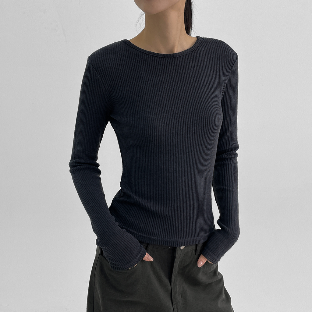 [original] ルーカスニットリブ長袖Tシャツ